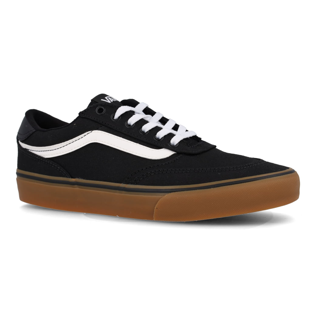 Tênis Vans Casual Brooklyn LS Masculino Preto em fundo branco mostrando ajuste e conforto